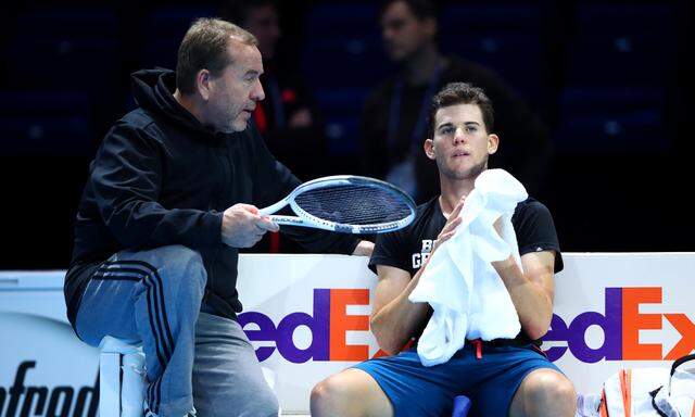 Bild aus besseren Tagen: Günter Bresnik und Dominic Thiem bei den ATP Finals in London.