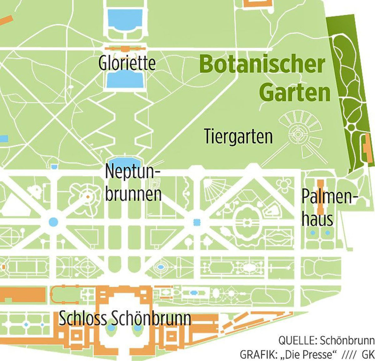 Lageplan Schönbrunn
