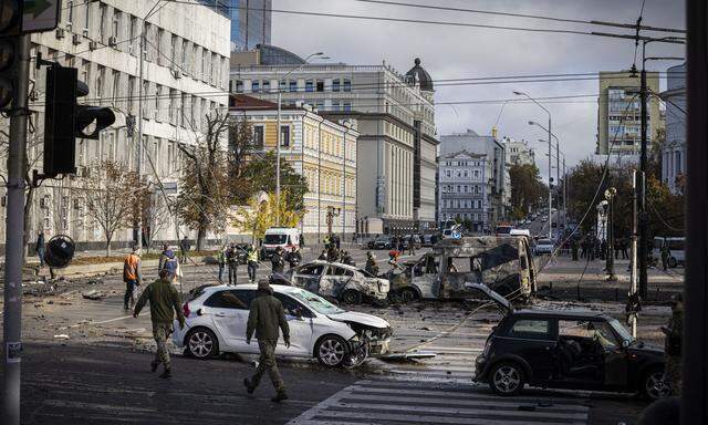 "Die Hauptstadt wird von den russischen Terroristen angegriffen", so Bürgermeister Witali Klitschko über die Angriffe auf Kiew.