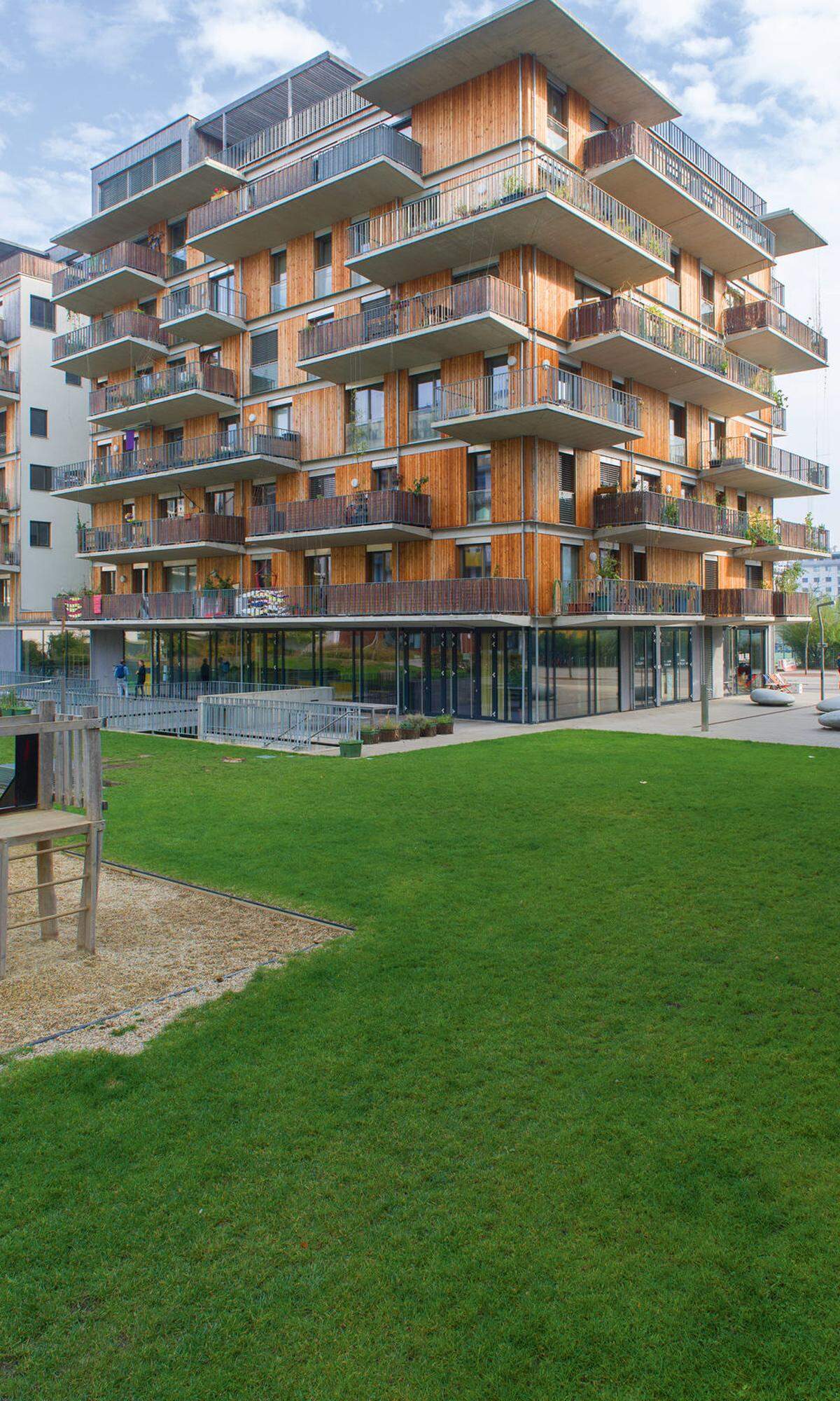 Wohnprojekt Wien wurde 2013 fertiggestellt und liegt direkt am Rudolf-Bednar-Park im zweiten Bezirk.