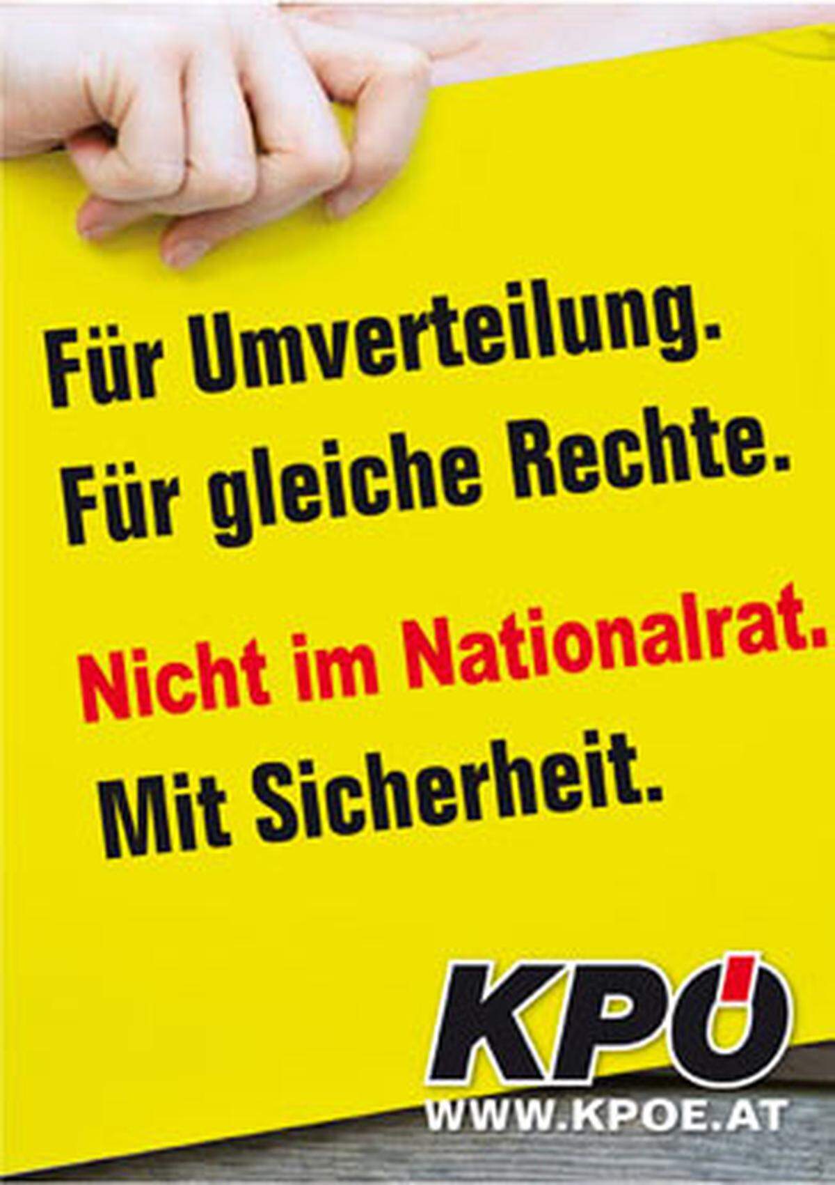 Aber auch die Kleinparteien bekommen ihr Fett ab. Mit Sicherheit.