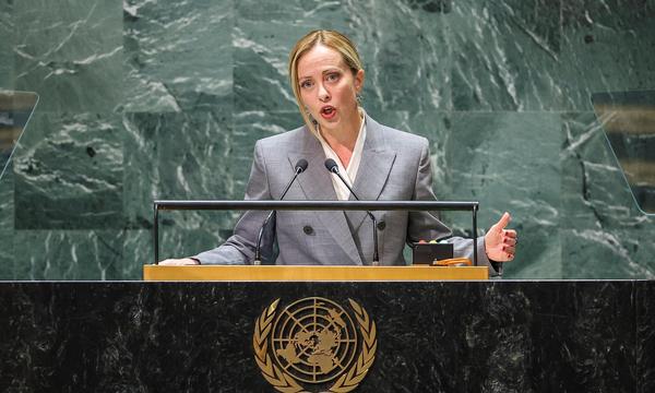 Giorgia Meloni vor der UNO