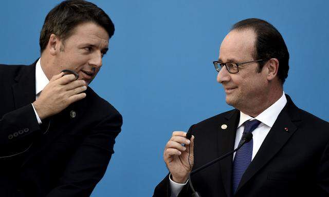 Matteo Renzi und François Hollande.