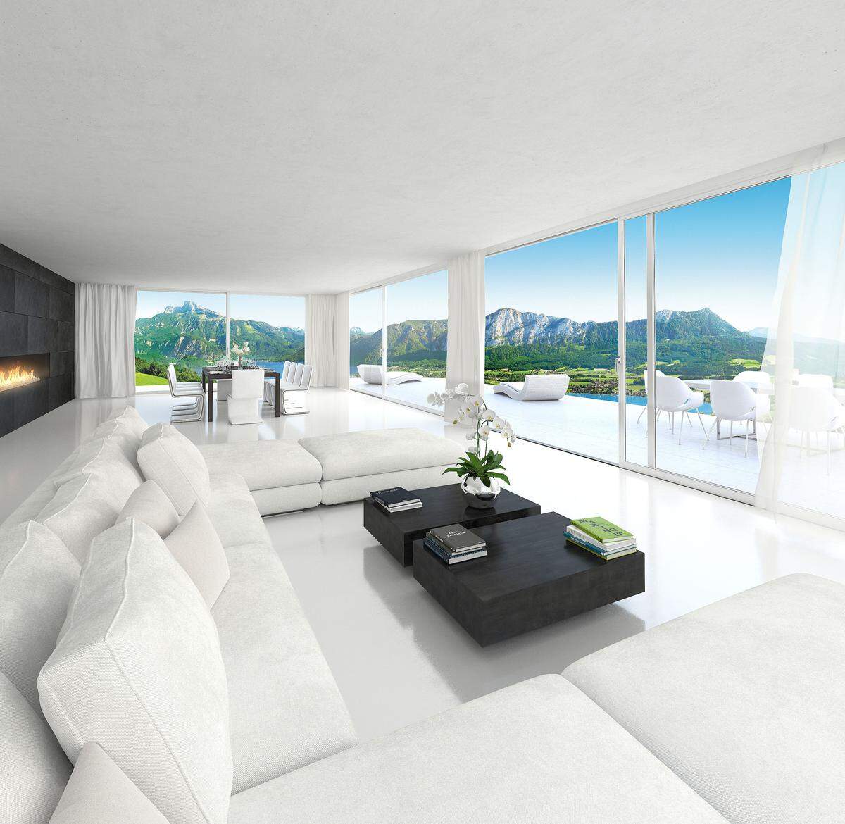 Zu den spektakulärsten Ausblickobjekten, die derzeit in Österreich entstehen, zählt sicherlich die Skylounge Mondsee, die bei den European Property Awards bereits als bestes heimisches Immobilienprojekt ausgezeichnet wurde, als mit dem Bau noch nicht einmal begonnen worden war. Inzwischen sind die nötigen Genehmigungen nach Angaben des Bauherrn MBB Real Invest alle erteilt und die Bauarbeiten in vollem Gang. Spätestens im Sommer 2020 sollen die insgesamt elf Wohnungen dann bezugsfertig sein.