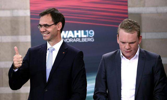 Markus Wallner (ÖVP) und Christof Bitschi (FPÖ)