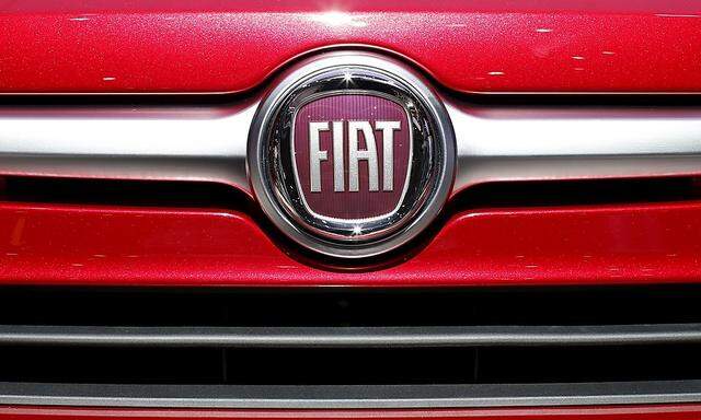 File photo of Fiat logo seen on a car displayed on media day at the Paris Mondial de l'Automobile