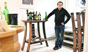 Roman Proschinger (Vinumis, Freiwein) in seiner alkoholfreien Vinothek am Rennweg in Wien: „In spätestens zehn Jahren hat jeder Wirt einen alkoholfreien Wein oder Sekt.“