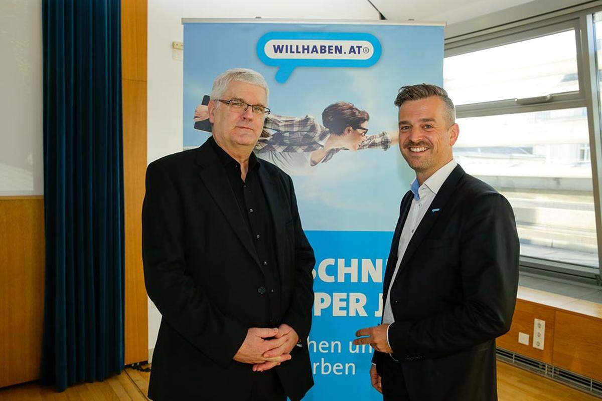 Prof. Christian Scholz mit Gastgeber Markus Zink (willhaben.at).