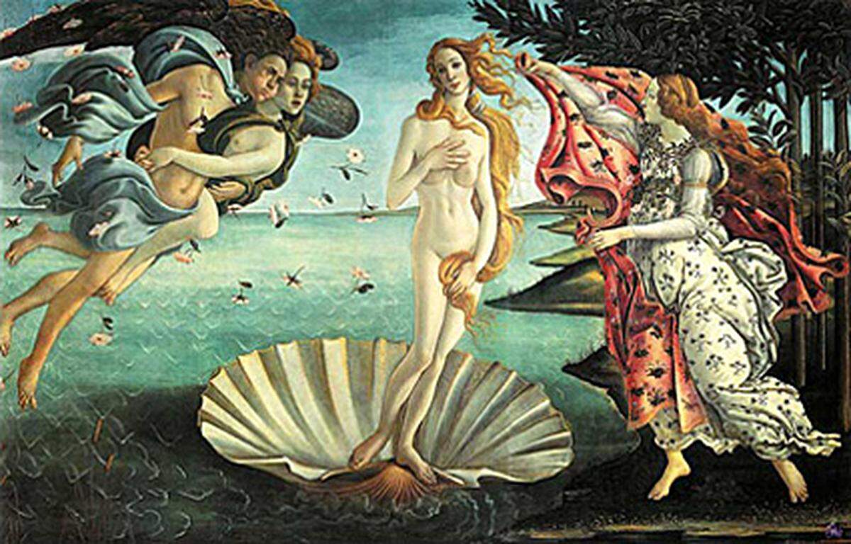 Die manipulierte Version von Botticellis "Die Geburt der Venus"