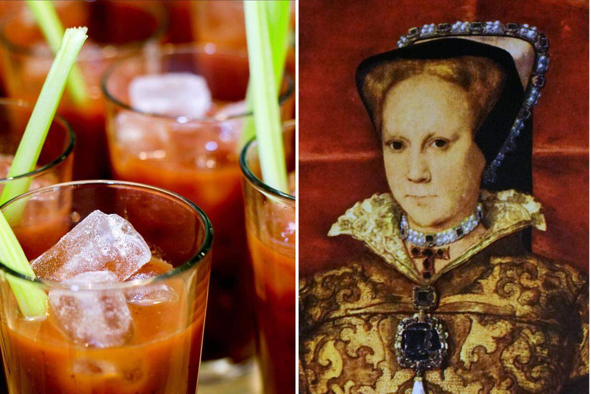 Wodka und Paradeisersaft erinnern seit jeher auch an die Protestantenverfolgung im 16. Jahrhundert durch Königin Maria I. Tudor. Allerdings ranken sich auch um diese prominente Patenschaft noch weitere Gerüchte.