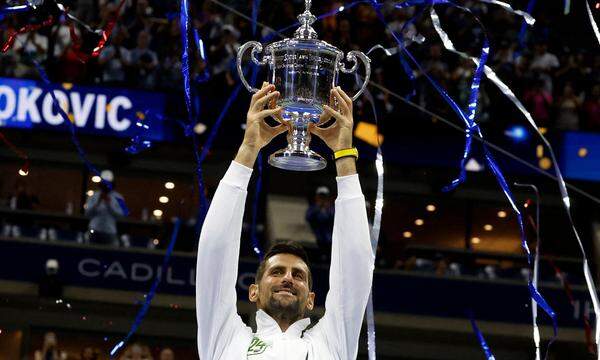 Archivbild von Djokovics Triumph bei den US Open im Herbst 2023.