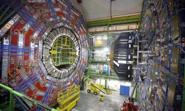Hier wurde das Higgs-Teilchen entdeckt: Innenleben des CMS (Compact-Muon-Solenoid-Experiment), eines Detektors am Large Hadron Collider des europäischen Kernforschungszentrums Cern.