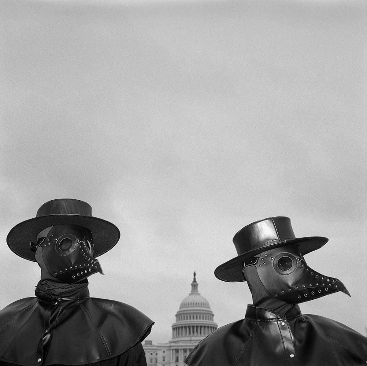 Louie Palu fotografierte diese Demonstranten, die für die Corona-Impfung eintreten,vor dem Kapitol in Washington D.C., USA.