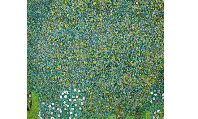 Gustav Klimt . Roses under the Trees. 1905. XX th century. Orsay Museum - France. (Artepics)