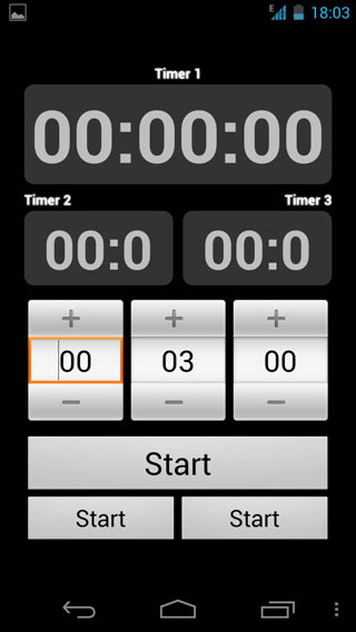 Währen das iPhone bereits in der Uhr-Funktion einen Timer bietet, muss diese Funktion unter Android nachgerüstet werden. Kitchen Timer ist einfach zu benutzen und bietet gleich drei Timer, die gleichzeitig laufen können.