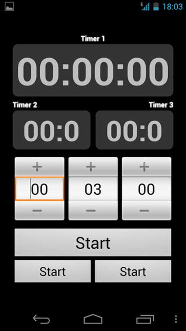Währen das iPhone bereits in der Uhr-Funktion einen Timer bietet, muss diese Funktion unter Android nachgerüstet werden. Kitchen Timer ist einfach zu benutzen und bietet gleich drei Timer, die gleichzeitig laufen können.