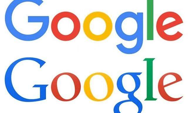 Das Google Logo vorher und nachher.