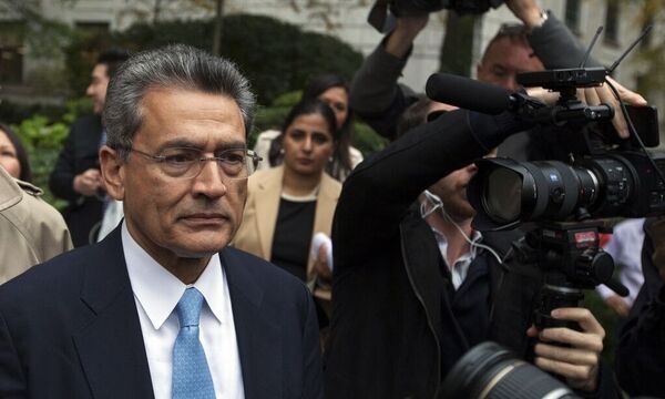 File photo of Rajat Gupta departing Manhattan Federal Court after being sentenced in New York
