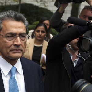 File photo of Rajat Gupta departing Manhattan Federal Court after being sentenced in New York