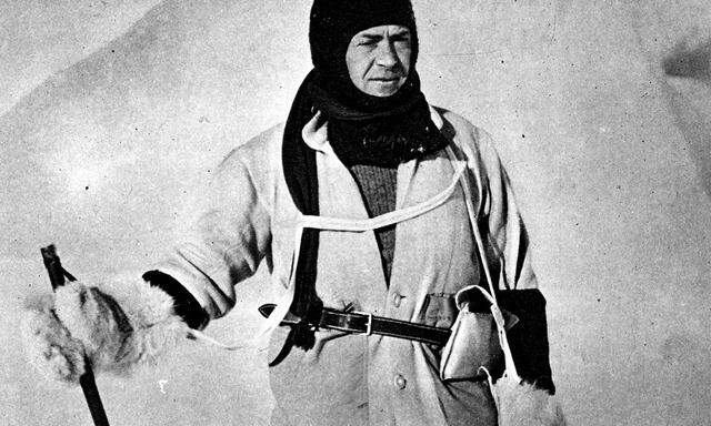 Robert Scott auf Expedition 1912.