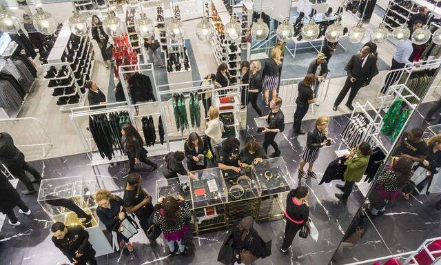 Popular Balmain x H&M collaboration draws crowds Shoppers in the designated Balmain x H&M section of