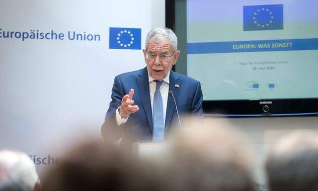Bundespräsident Alexander Van der Bellen warnte am Montag in einer Grundsatzrede zu Europa vor einer Unterwanderung der individuellen Freiheit.