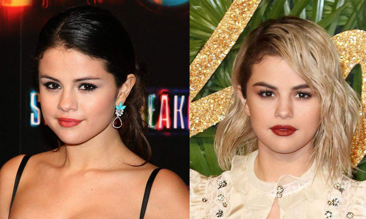 Wie Augenbrauen auch die Gesichtsform verändern können, zeigt der Vergleich bei Selena Gomez.