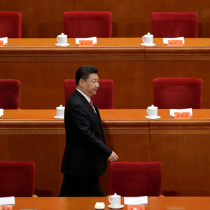 China´s President Xi Jinping arrives to attend a conference commemorating the 150th birth anniversary of Sun Yat-Sen in Beijing