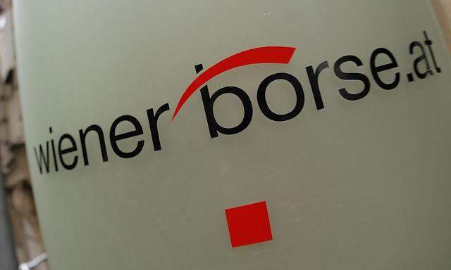 The Vienna Stock Exchange (Wiener Boerse) logo is displayed next to the company's street entrance in Vienna