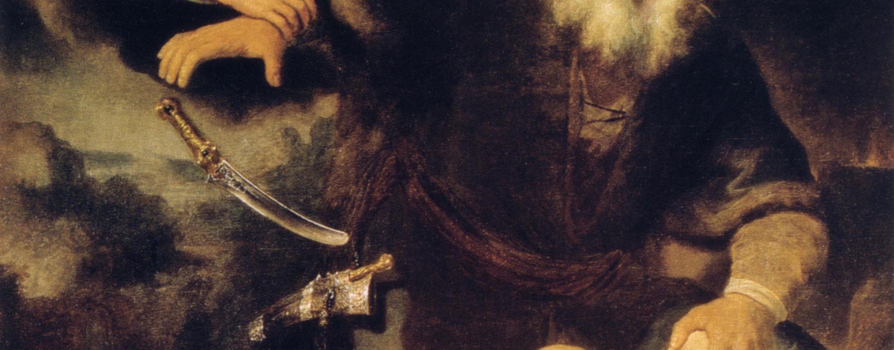 „Und fasste das Messer“: Rembrandt, „Die Opferung Isaaks“, 1635.