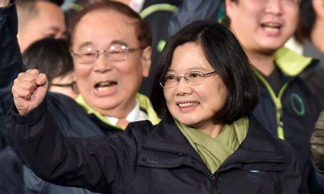 Tsai Ing Wen feiert ihren Wahlsieg