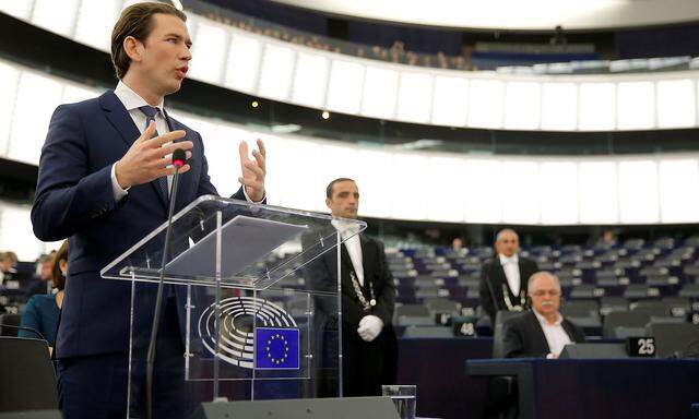 Kanzler Kurz resümierte den EU-Vorsitz Österreichs im EU-parlament in Straßburg.