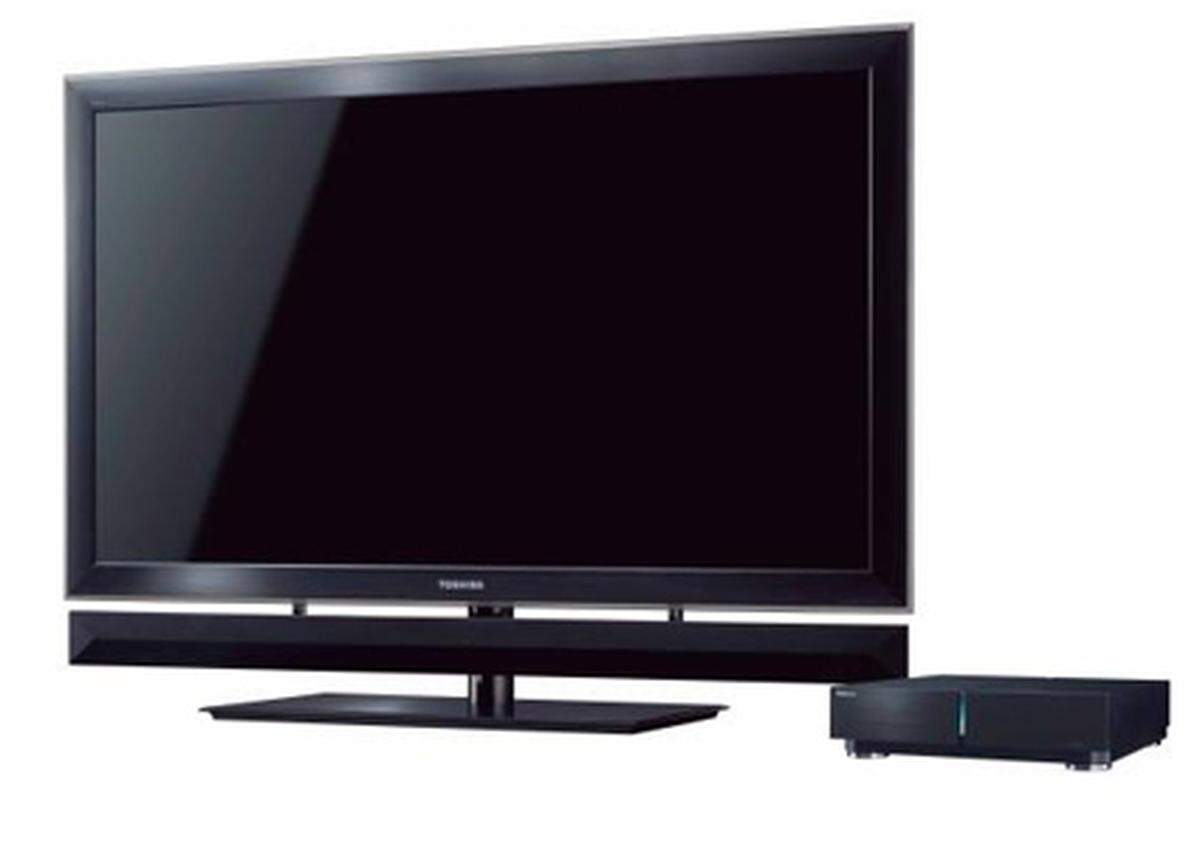 Toshibas neue Fernseher nennen sich Cell-TV. Grund dafür sind die flotten Cell-Prozessoren, die von IBM und Sony entwickelt wurden und bisher vorrangig in der Spielkonsole PlayStation 3 eingesetzt werden. Der Fernseher soll speziell auf Multimedia ausgelegt und 143 Mal schneller als ein herkömmlicher Flachbildfernseher sein. 3D-Darstellung ist genauso dabei wie kabelloser HD-Empfang über WLAN.