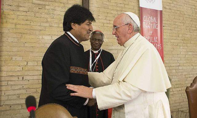 Papst Franziskus traf in Rom auf Boliviens Präsident Evo Morales.