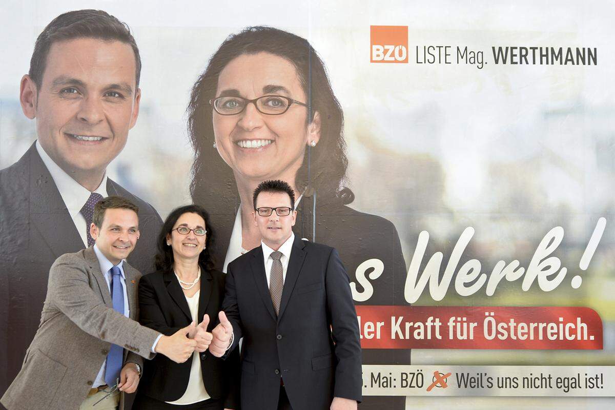 "Ans Werk! Mit voller Kraft für Österreich". Diese Botschaft bringt das BZÖ derzeit in Umlauf. Zu sehen sind neben dem Spruch auf den Plakaten Spitzenkandidatin Angelika Werthmann gemeinsam mit Parteichef Gerald Grosz.