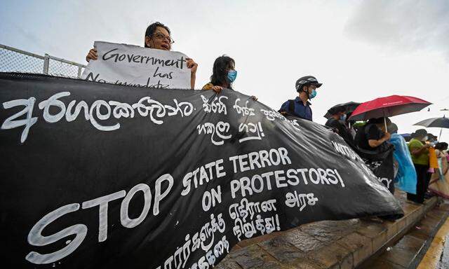 Anti-Regierungs-Proteste in Sri Lanka