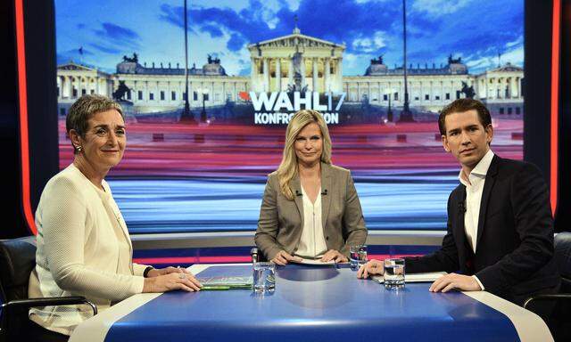 TV-Duell zwischen Ulrike Lunacek und Sebastian Kurz.