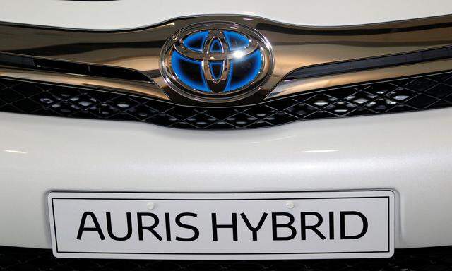 FILE PHOTO: A Toyota Auris is displayed on show at the Toyota factory in Derby
