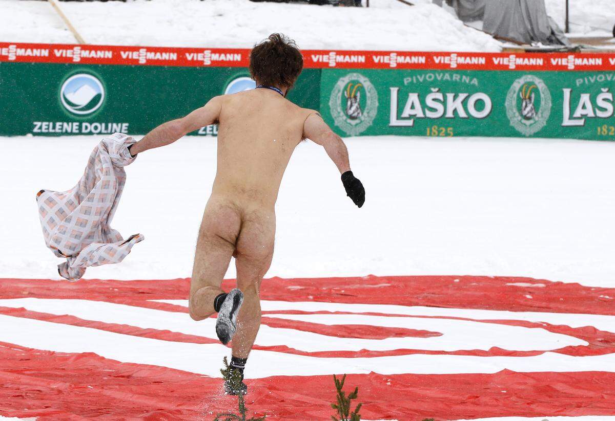 Egal ob Winter oder Sommer, sie sind immer wieder zu finden. Auch bei der Ski-WM in Schladming wollte es einer wirklich wissen.