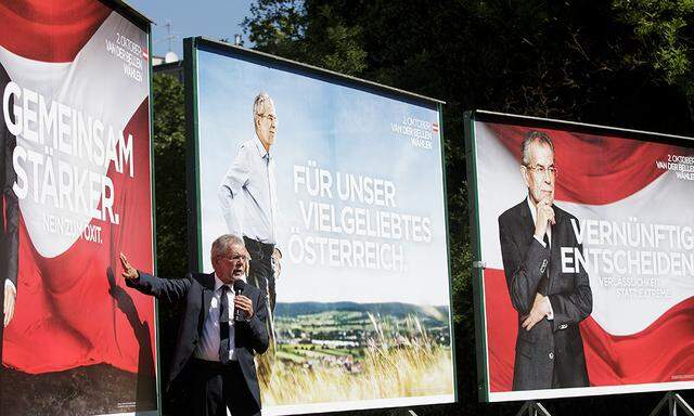 Van der Bellen verspricht auf Plakaten "Verlässlichkeit statt Extreme"