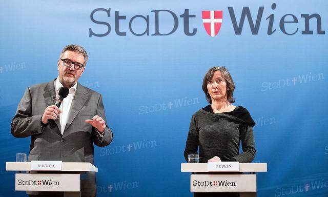 Wiens Sozialstadtrat Peter Hacker (SPÖ) und die designierte Grünen-Spitzenkandidatin Birgit Hebein 