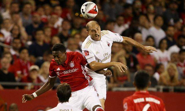 David Alaba beim Testspiel gegen AC Milan.