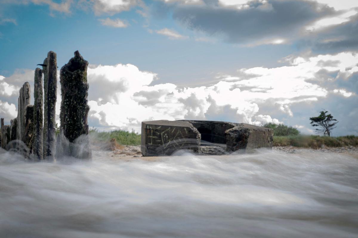 A bunker at Ver-sur-Mer along the coast in Normandy.