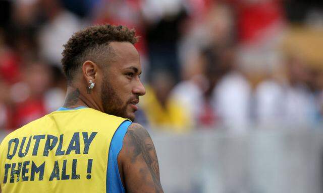 Soccer player Neymar takes part in the Neymar Jr's Five soccer tournament in Santos
