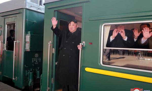 Auch nach Hanoi fuhr Nordkoreas Diktator Kim Jong-un mit dem Zug. Diesmal geht es nach Wladiwostok. 