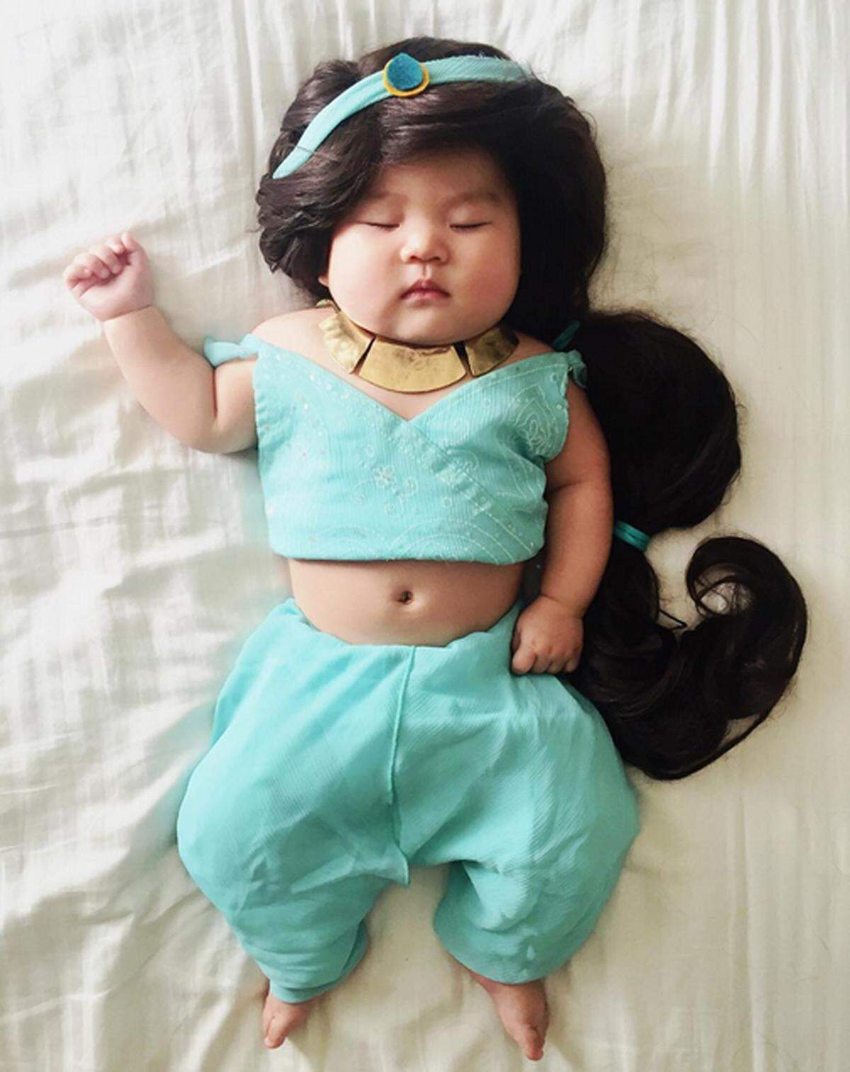 Disneys Jasmin wurde von dem Säugling besonders schön in Szene gesetzt.
