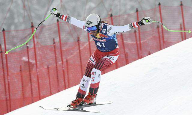 Daniel Danklmaier wuchsen in Kitzbühel fürwahr Flügel, auf der Streif buchte er sein WM-Ticket.