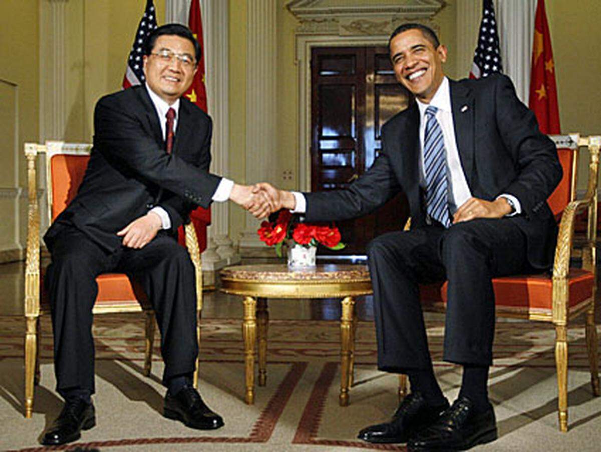 ... um 15 Uhr mit Chinas Präsident Ju Jiantao.