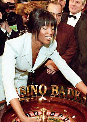 Die Neueröffnung des Casinos Baden 1995: Stargast war Model Naomi Campbell, die Welt war noch in Ordnung.