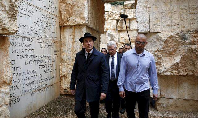 Head of the Austrian Freedom Party Strache visits ´The Valley of the Communities´ at Yad Vashem´s Holocaust History Museum in Jerusalem